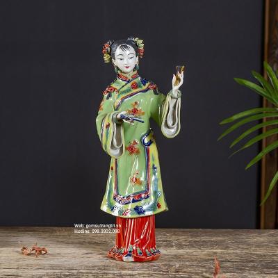 BỘ TƯỢNG CẦM KỲ THI HỌA - GỐM SỨ THỦ CÔNG CAO CẤP